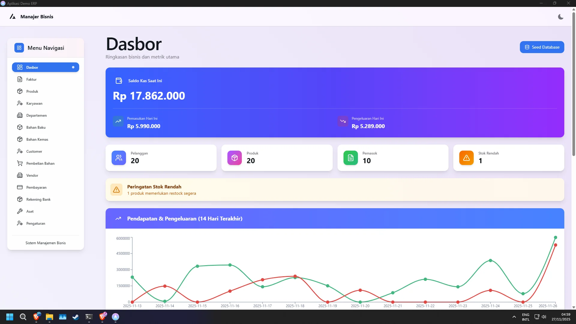 Screenshot Aplikasi Windows 8